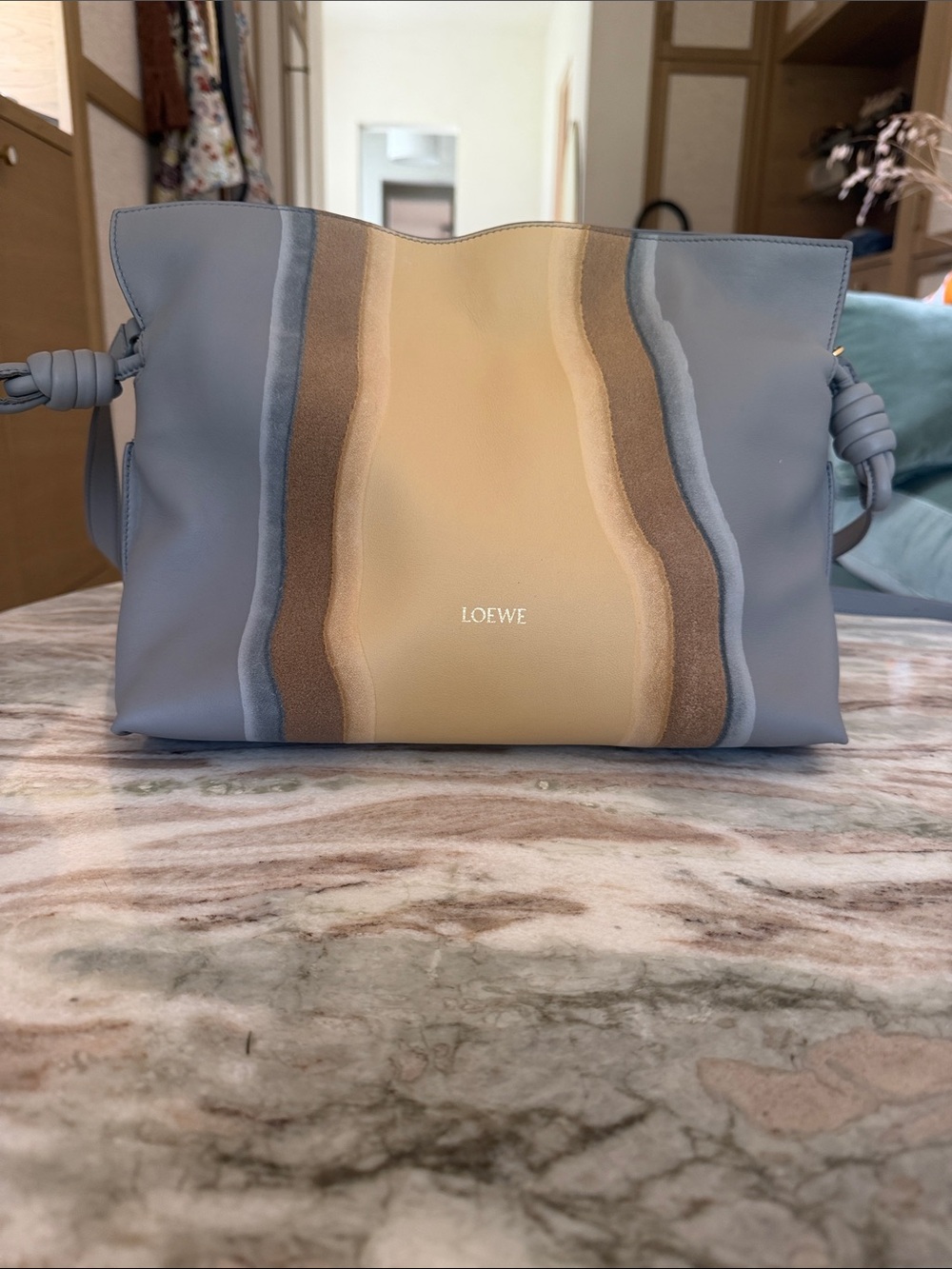 Loewe Leather Stripe Flamenco Bag